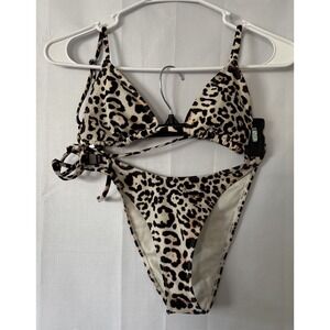 Forever 21 Animal print, Leopard Bikini Set, XS-S Cute! High Rise, Cheeky